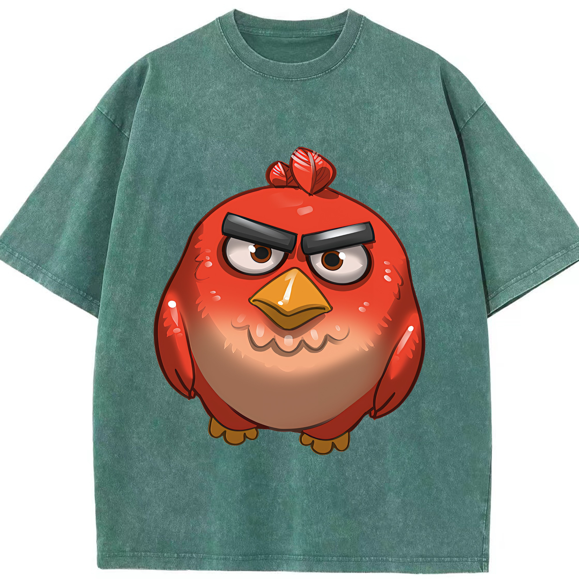 （画像用） Angry Birds アングリーバード 綿100% ヴィンテージ風 半袖Tシャツ（フロントプリント）